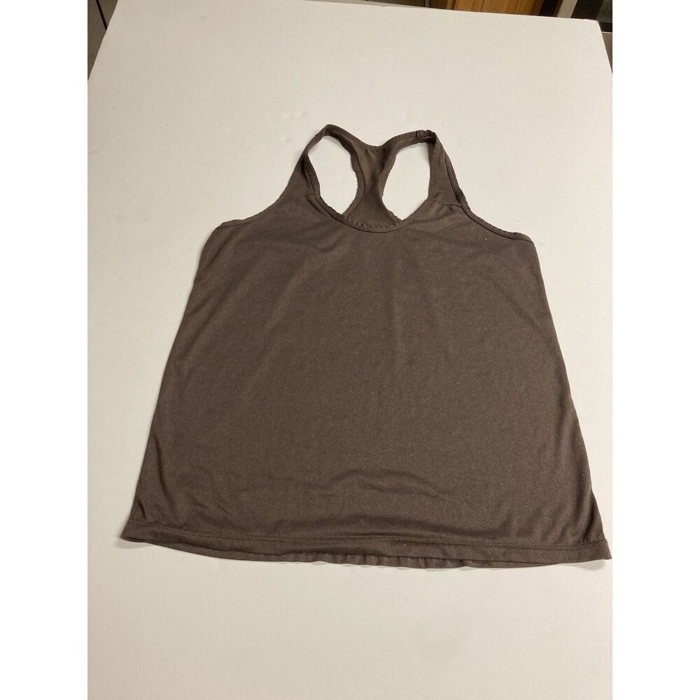 Xersion Women's Brown Racerback Active Tank Top L Scoop Neck Mesh Stretch